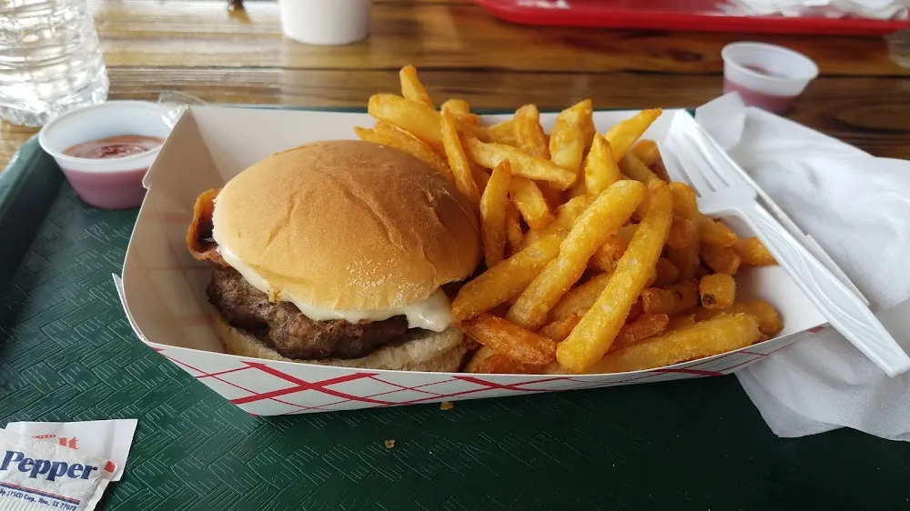 Cheese Burger and Fries
